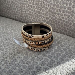 Leopard Print Multi-Layer Bracelet